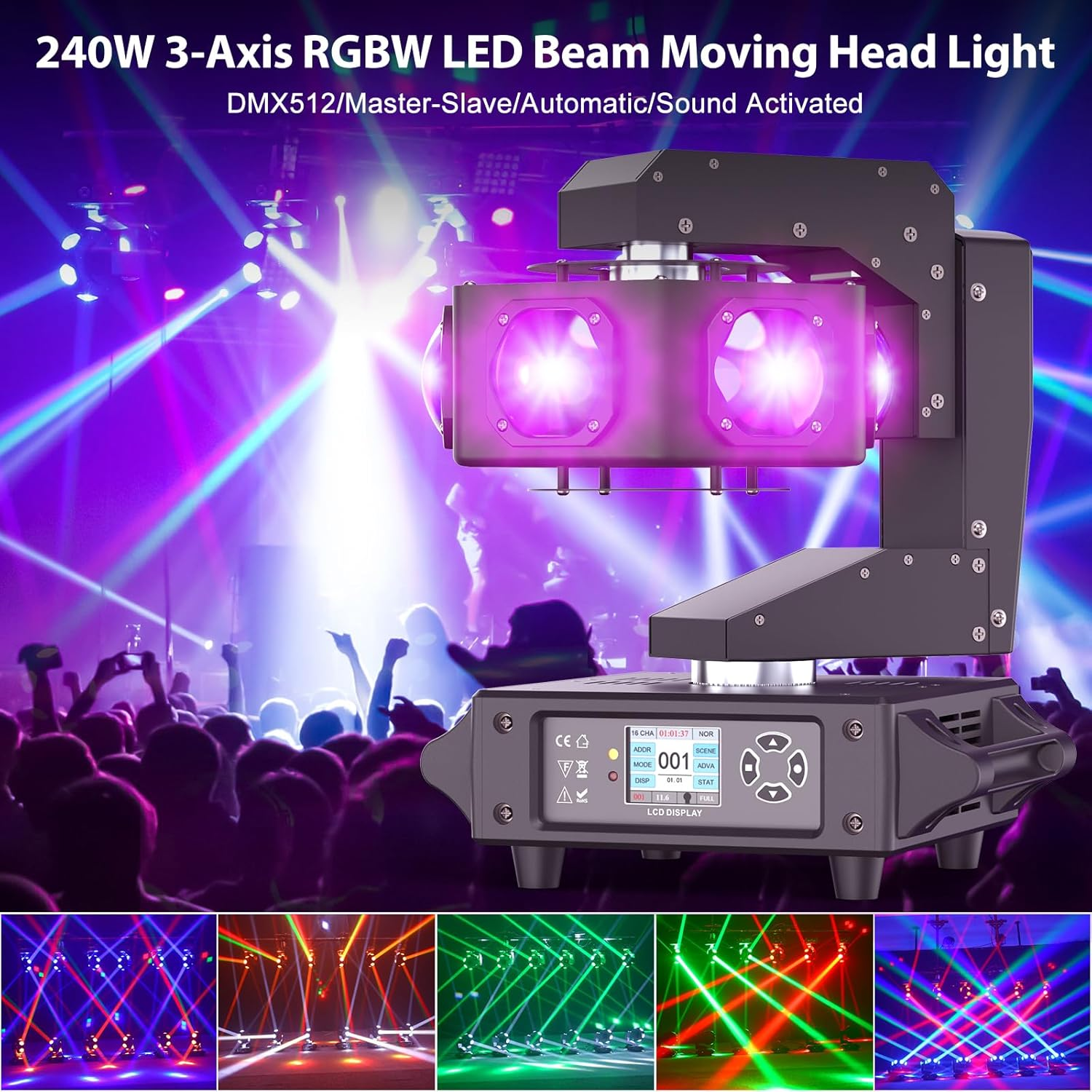 240W six-eye moving head stage light-E16
