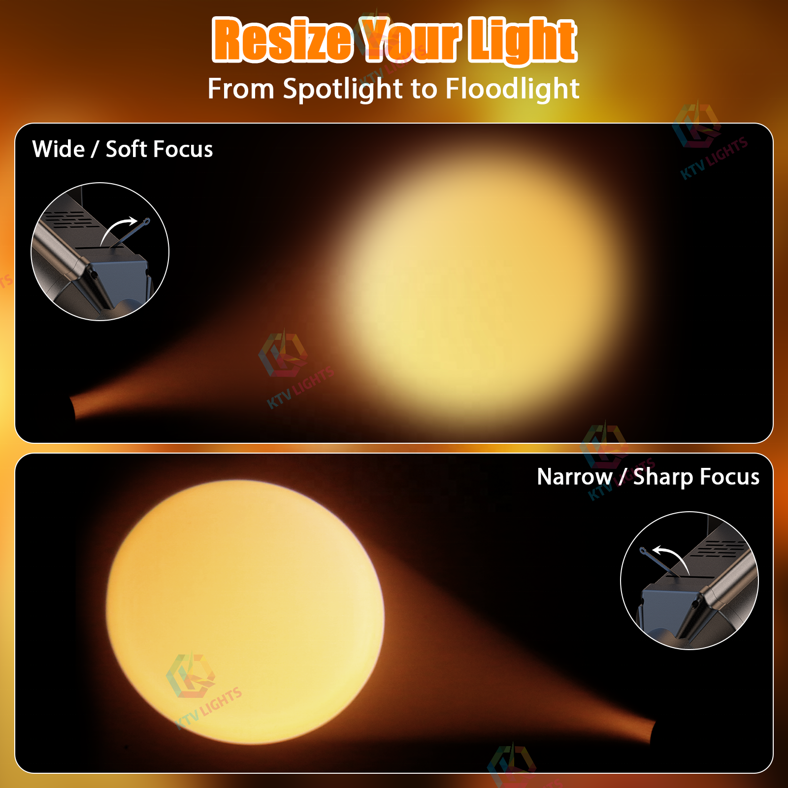 Mini Holofote LED de Feixe Branco Quente 3W-J3