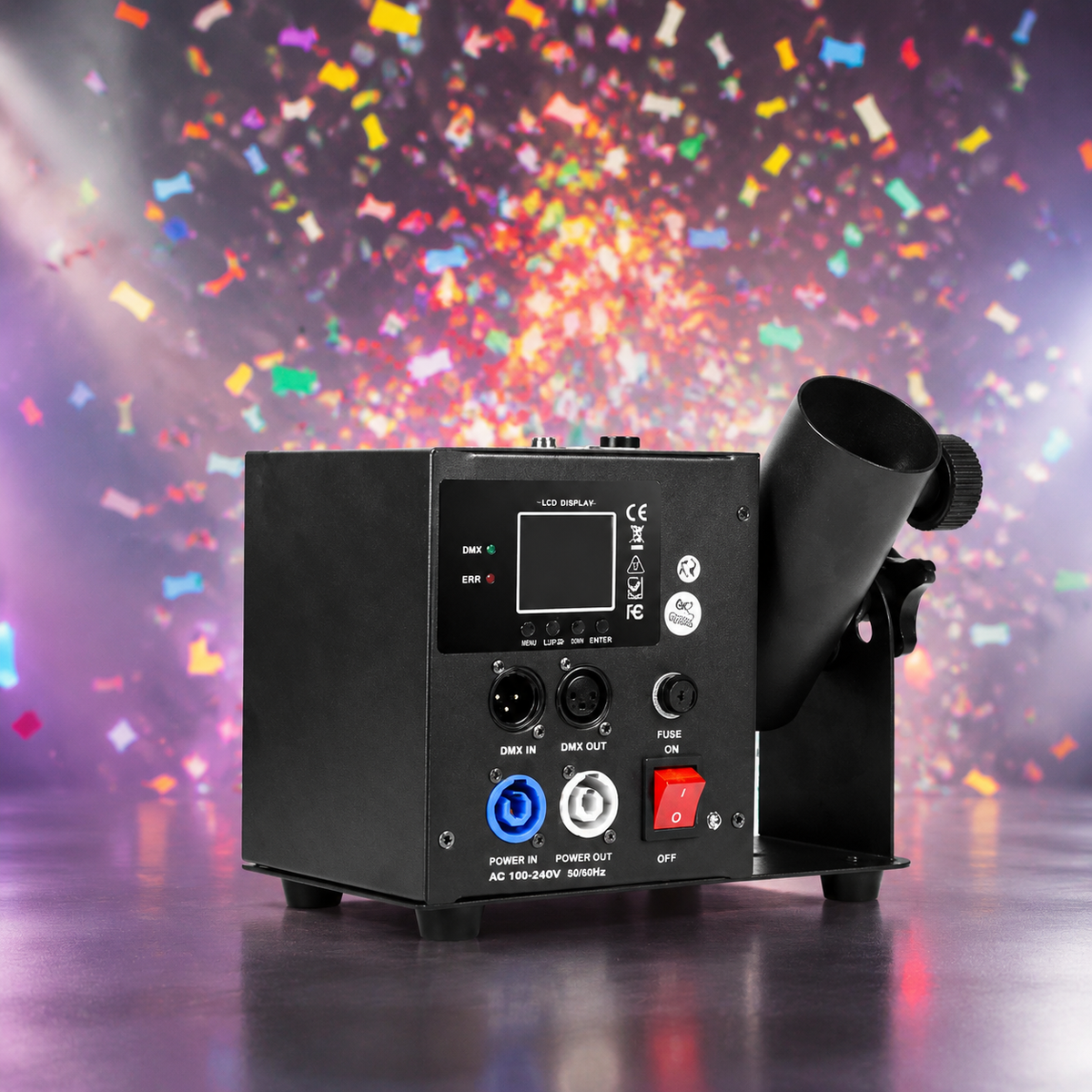 KTVLIGHTS 4-Head Electronic Confetti Launcher for Events-H11