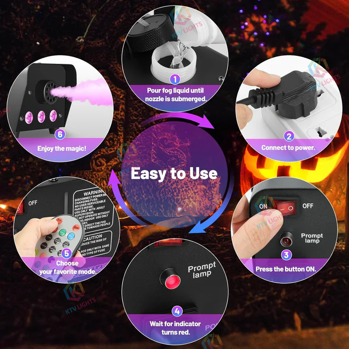 500W RGB Remote Control Smoke Machine-Y6