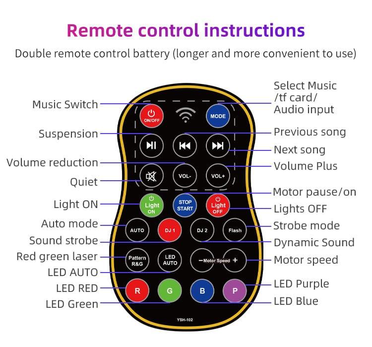 Music bluetooth speaker magic ball laser light - Ktvlights