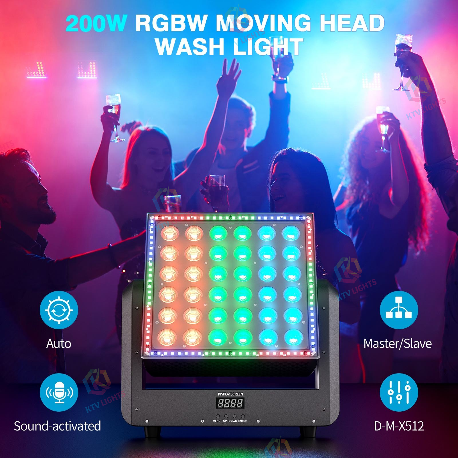 200W LED strobe moving head light/wall washer light-E66