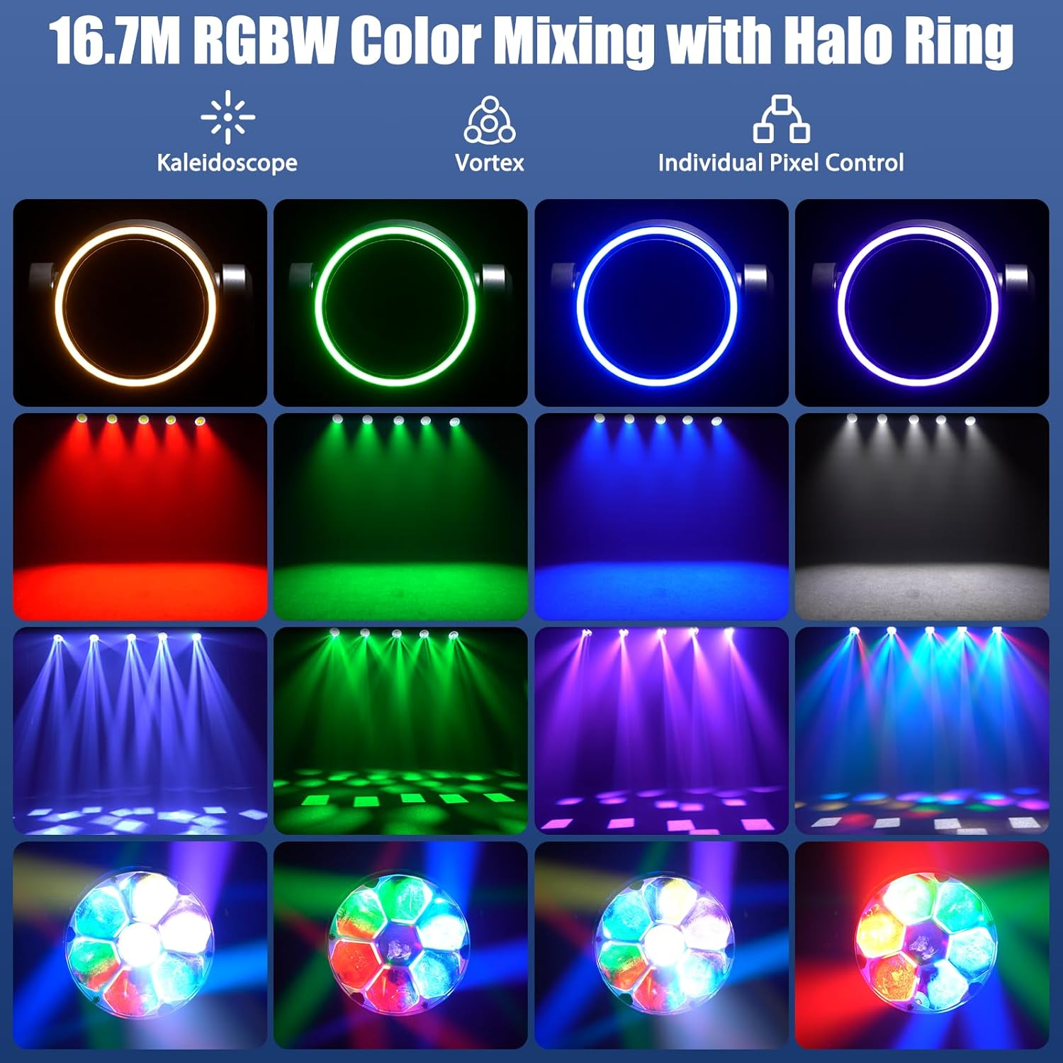 7x40W RGBW LED Zoom Moving Head Light - E63