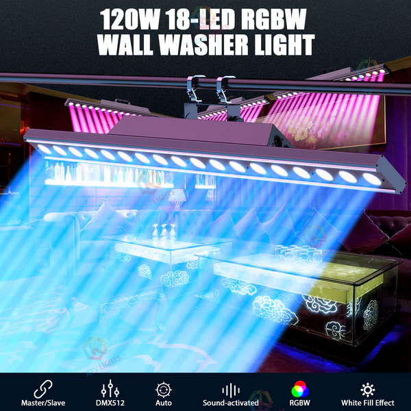 120W RGBW 18LED Wall Washer Light Bar-X16