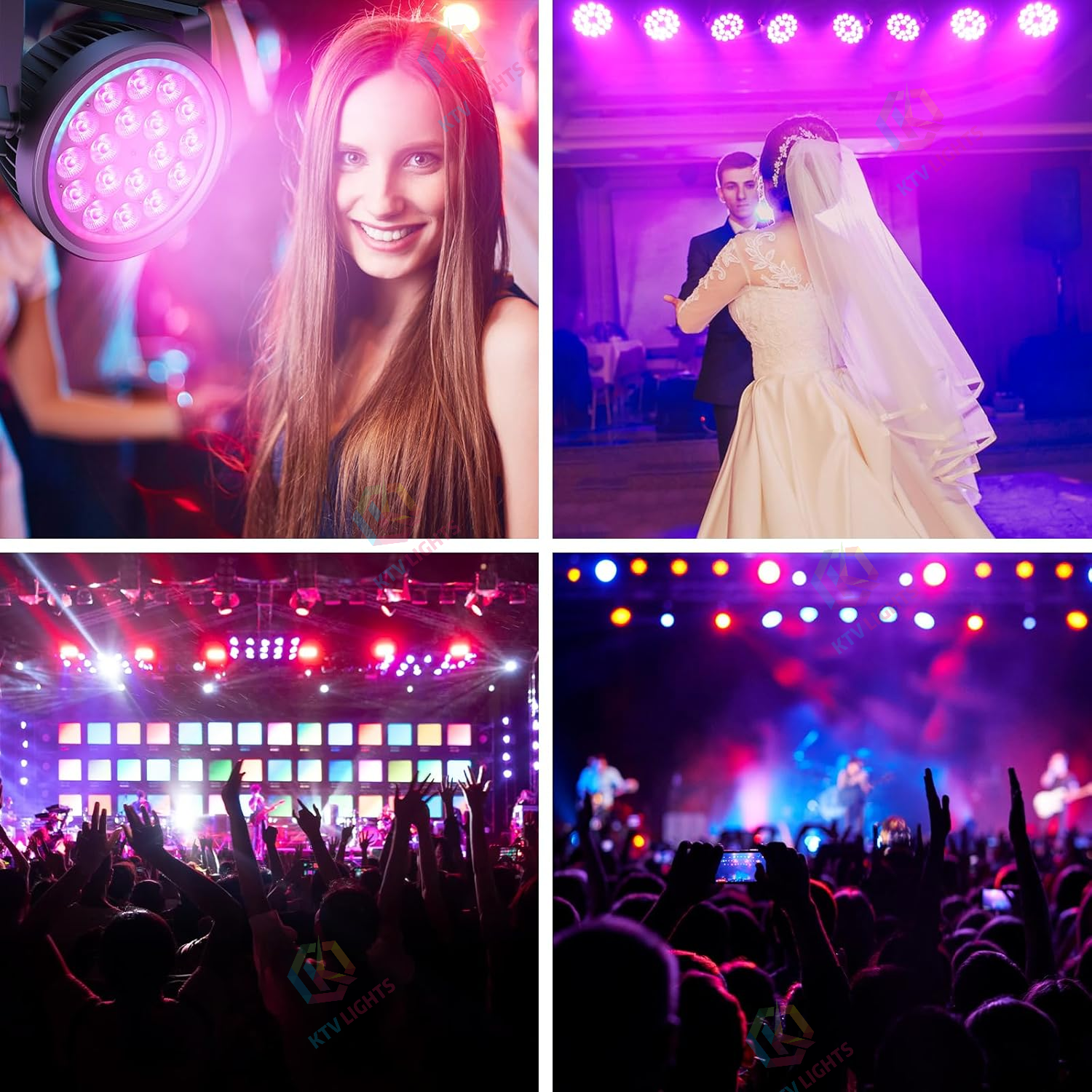 200W RGBW 4-in-1 Aluminum Fanless Silent Stage Light-P56