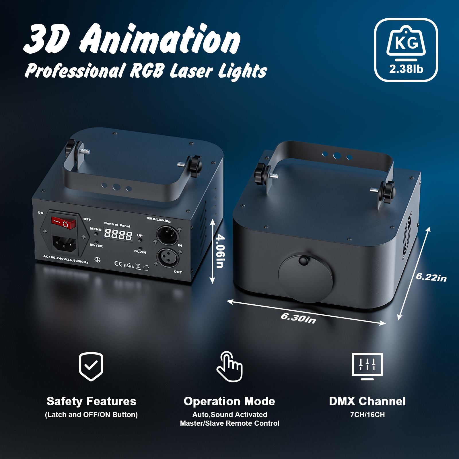 3D animated laser lights - A36