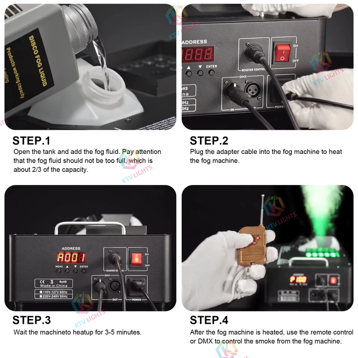 24 LED DMX512 3-in-1 full-color lamp beads smoke-Y12