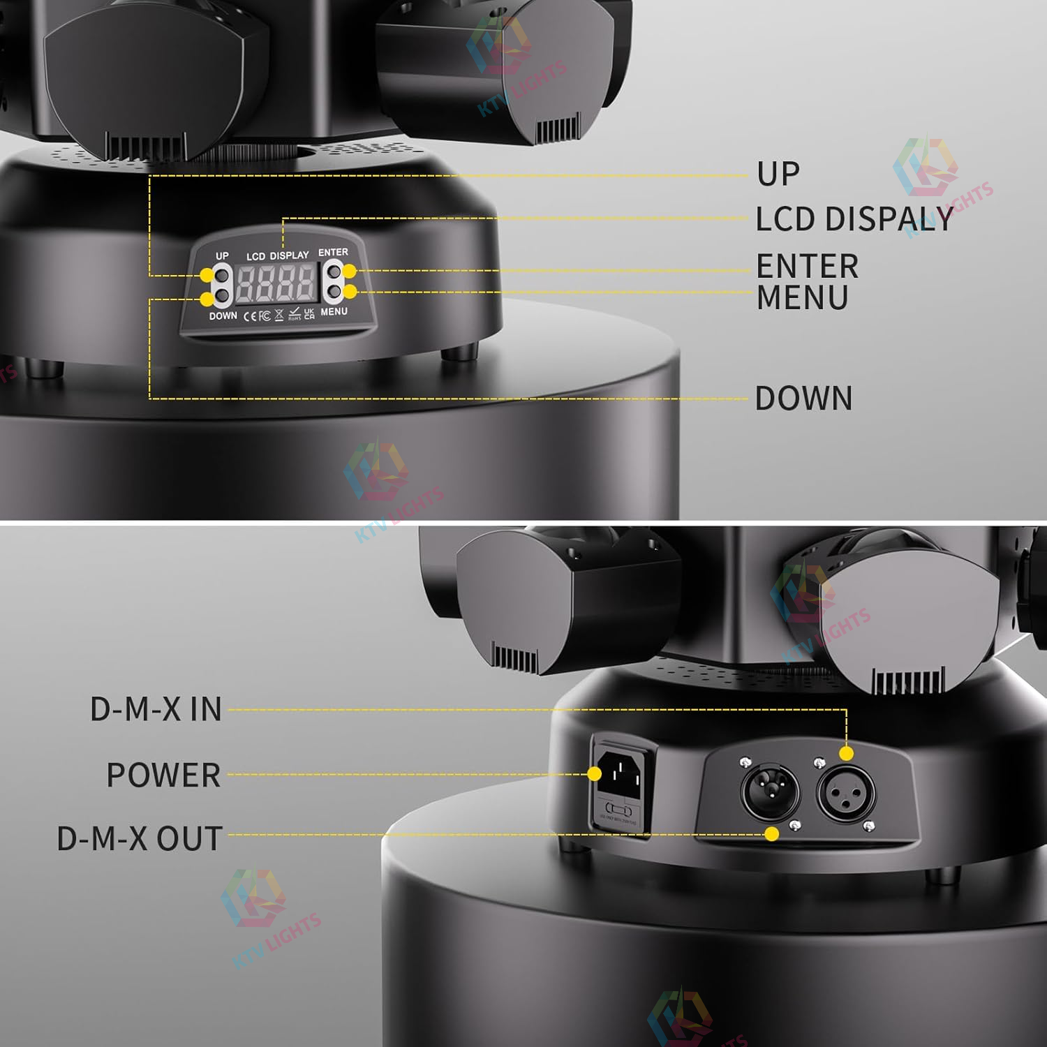120W six-arm stage light RGBW beam moving head light-E4