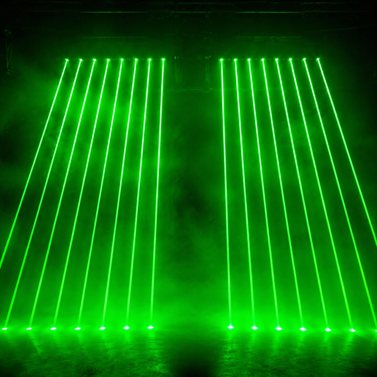 KTVLIGHTS 8-Hole Red Laser Light – DJ Stage Beam Effect Light – DMX512-B4