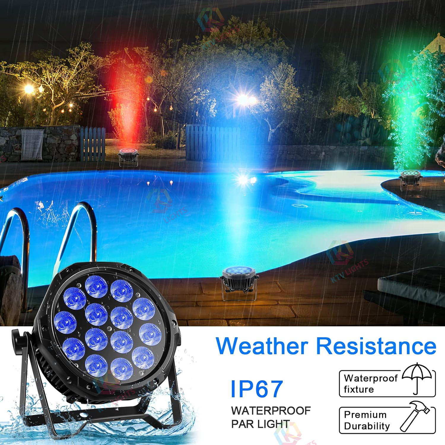4-in-1 RGBW Silent Party Par Light - P59