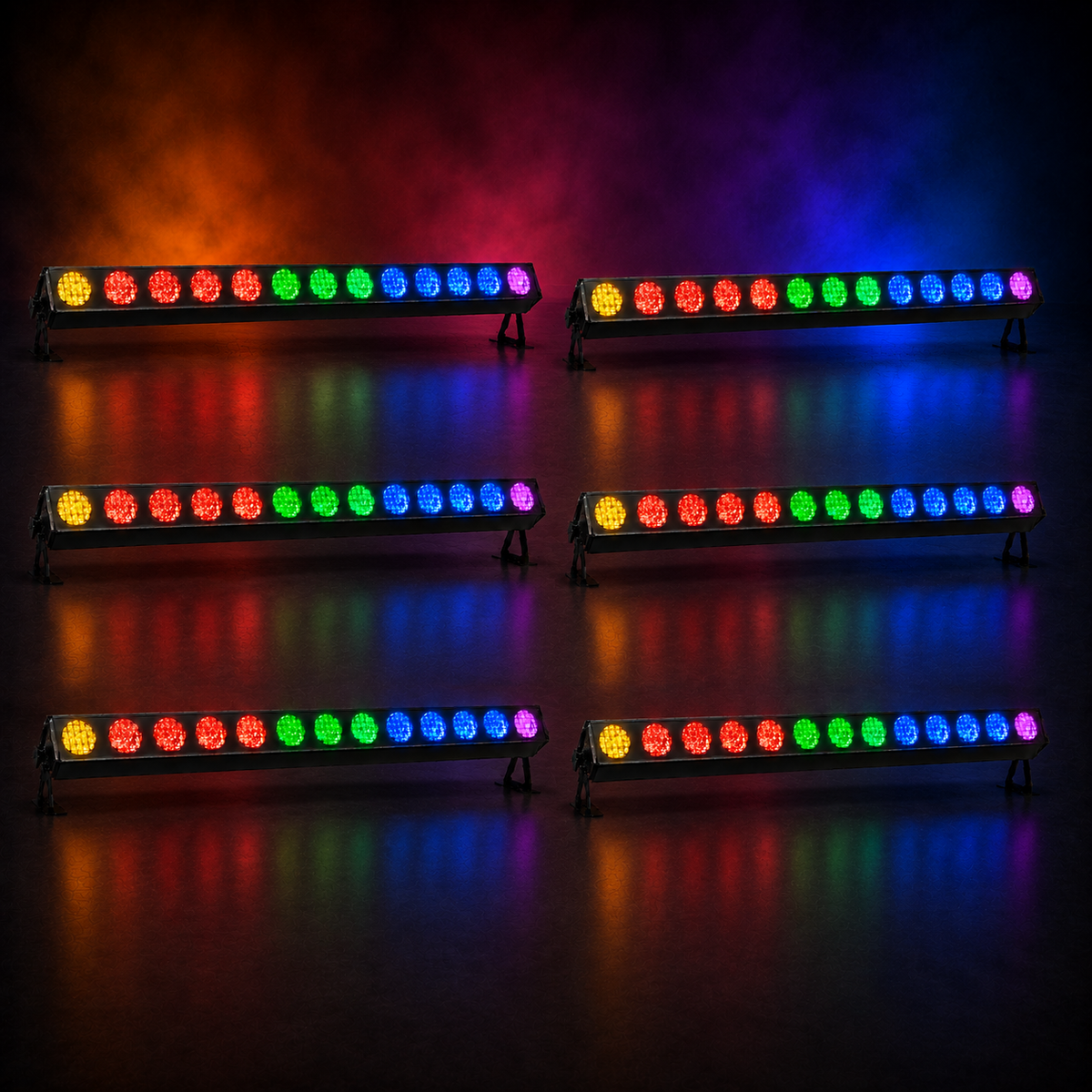 KTVLIGHTS 14x20W 4-in-1 LED DMX Wall Washer Light-X25