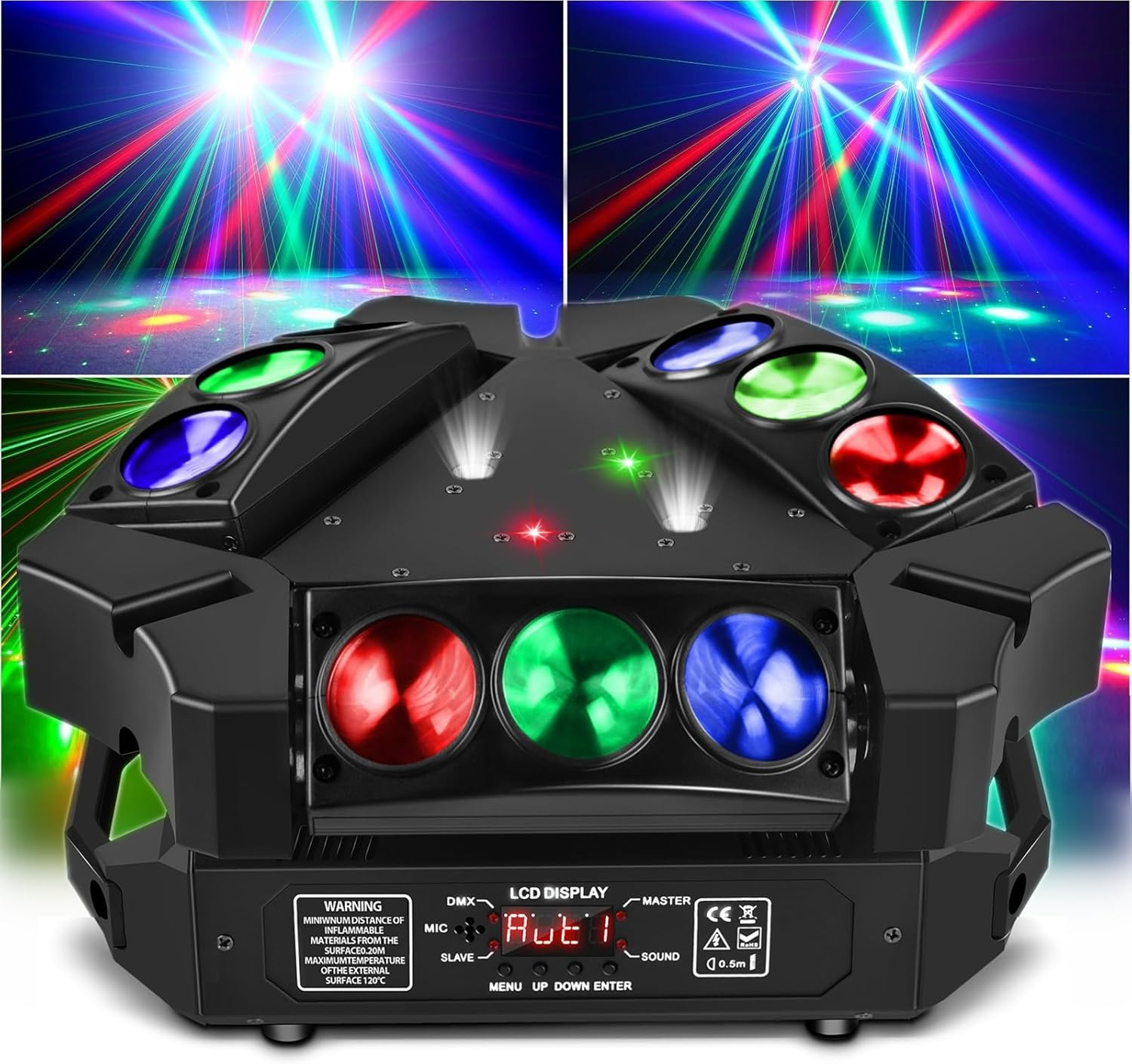 4-in-1 RGB Spider Moving Head Light-E26