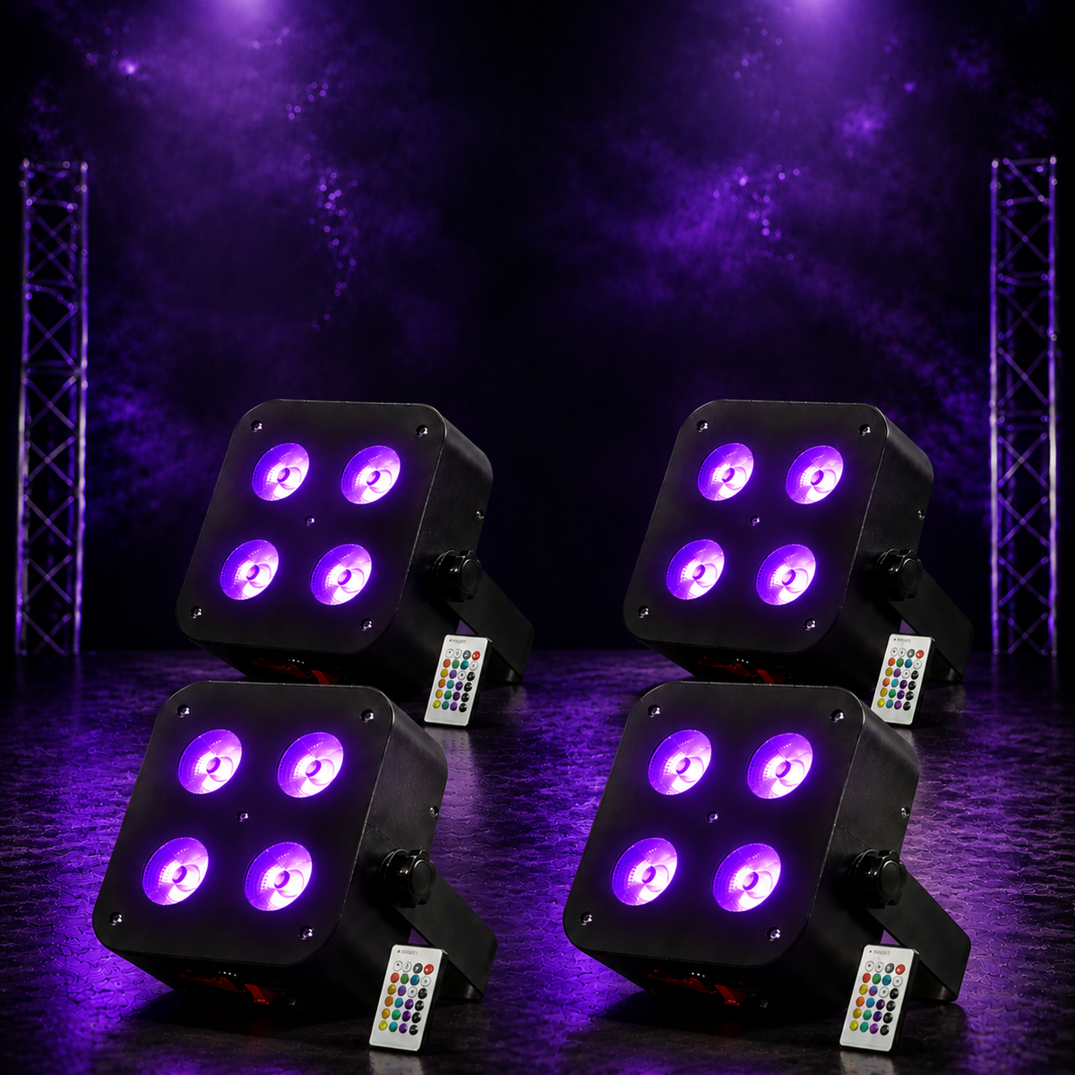 KTVLIGHTS 72W RGBWA UV APP Rechargeable LED PAR Light-P13