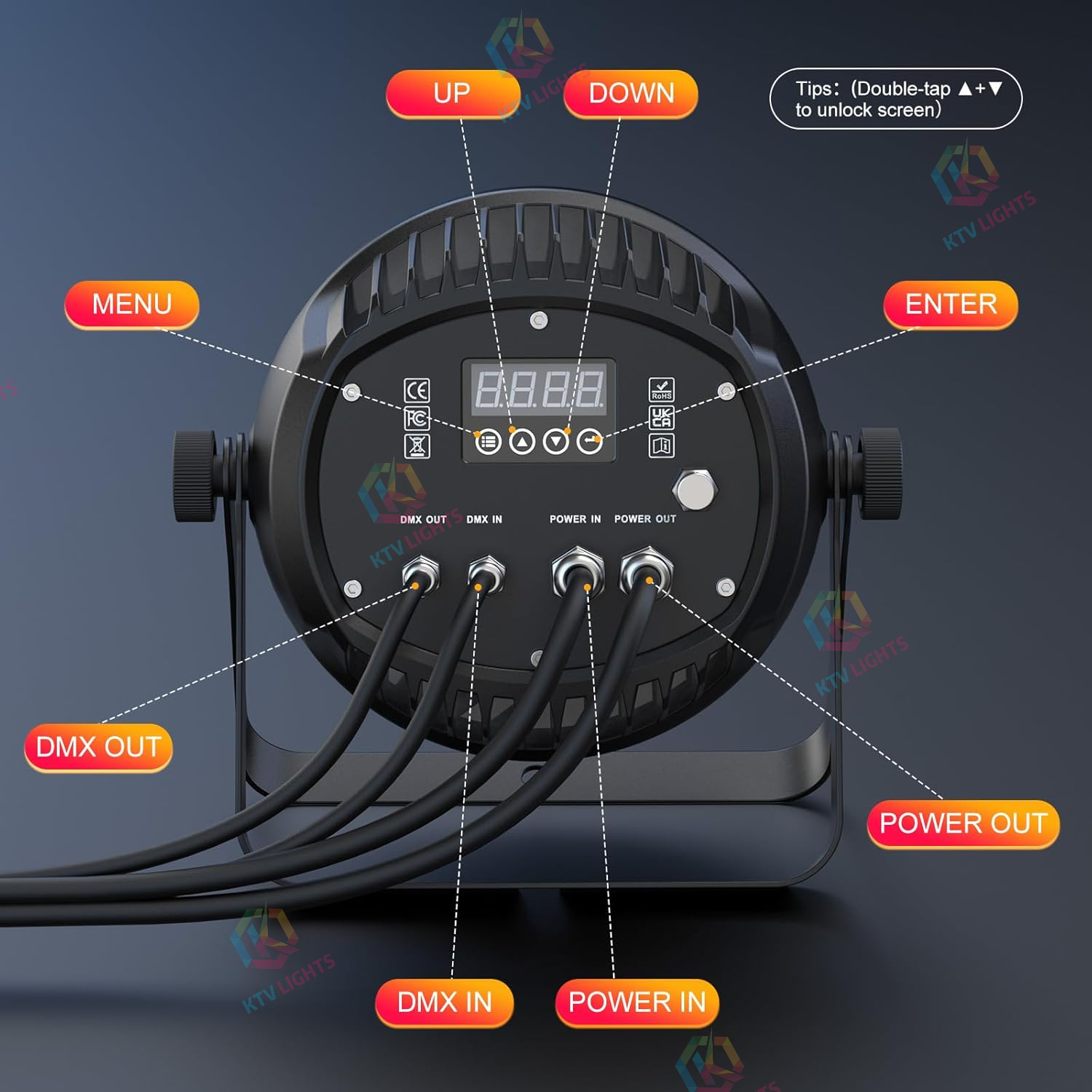 200W RGBW LED DMX IP65 Waterproof Par Light - P60