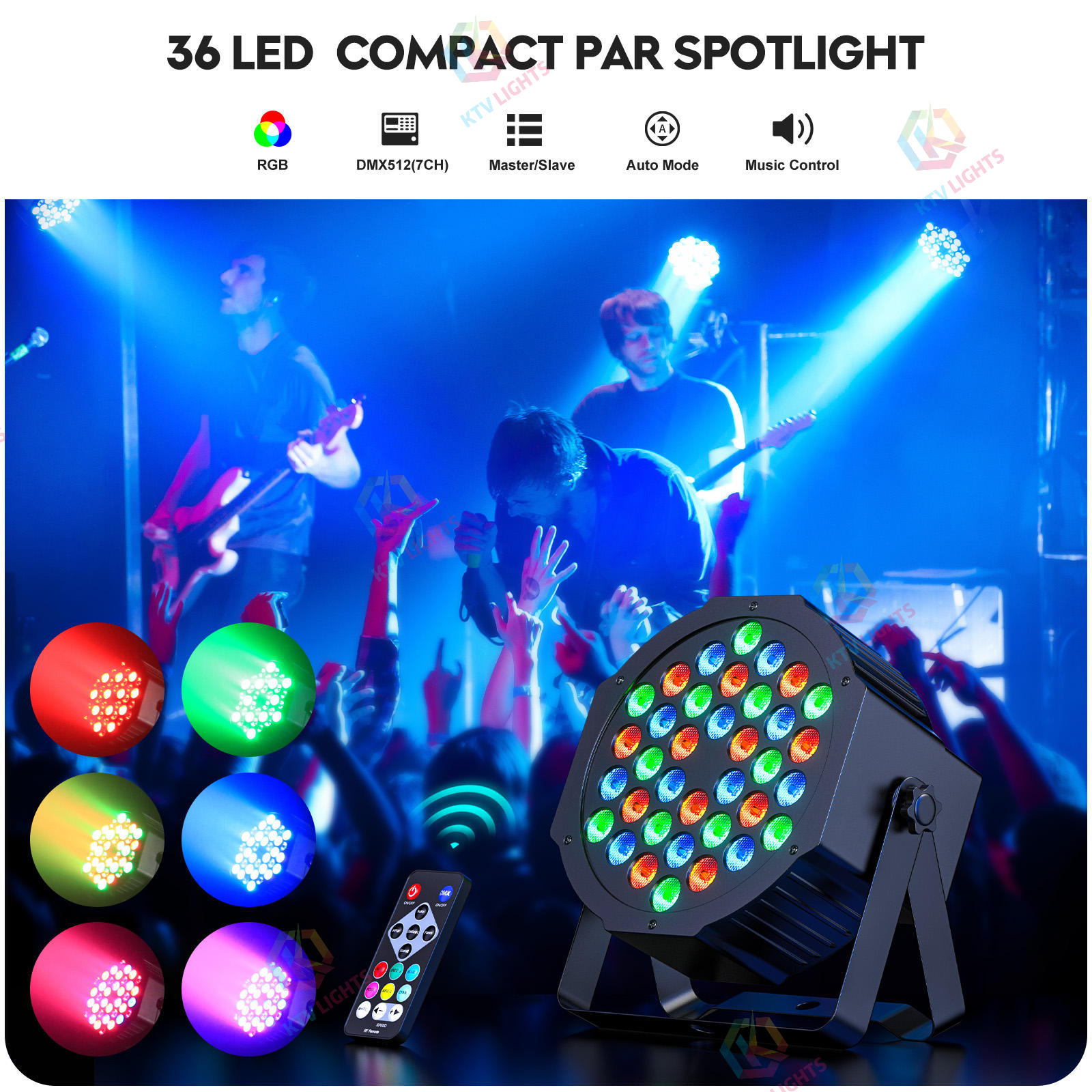 36-LED RGB Par Light DMX Stage Light-P57