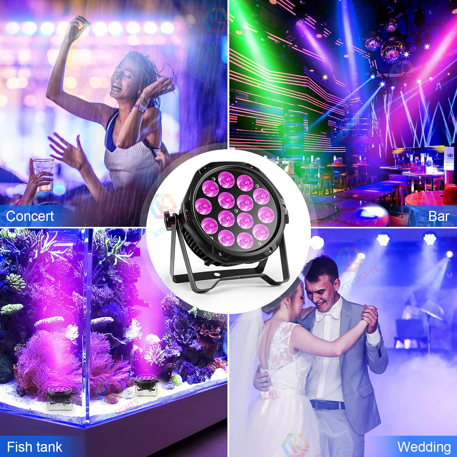 4-in-1 RGBW Silent Party Par Light - P59
