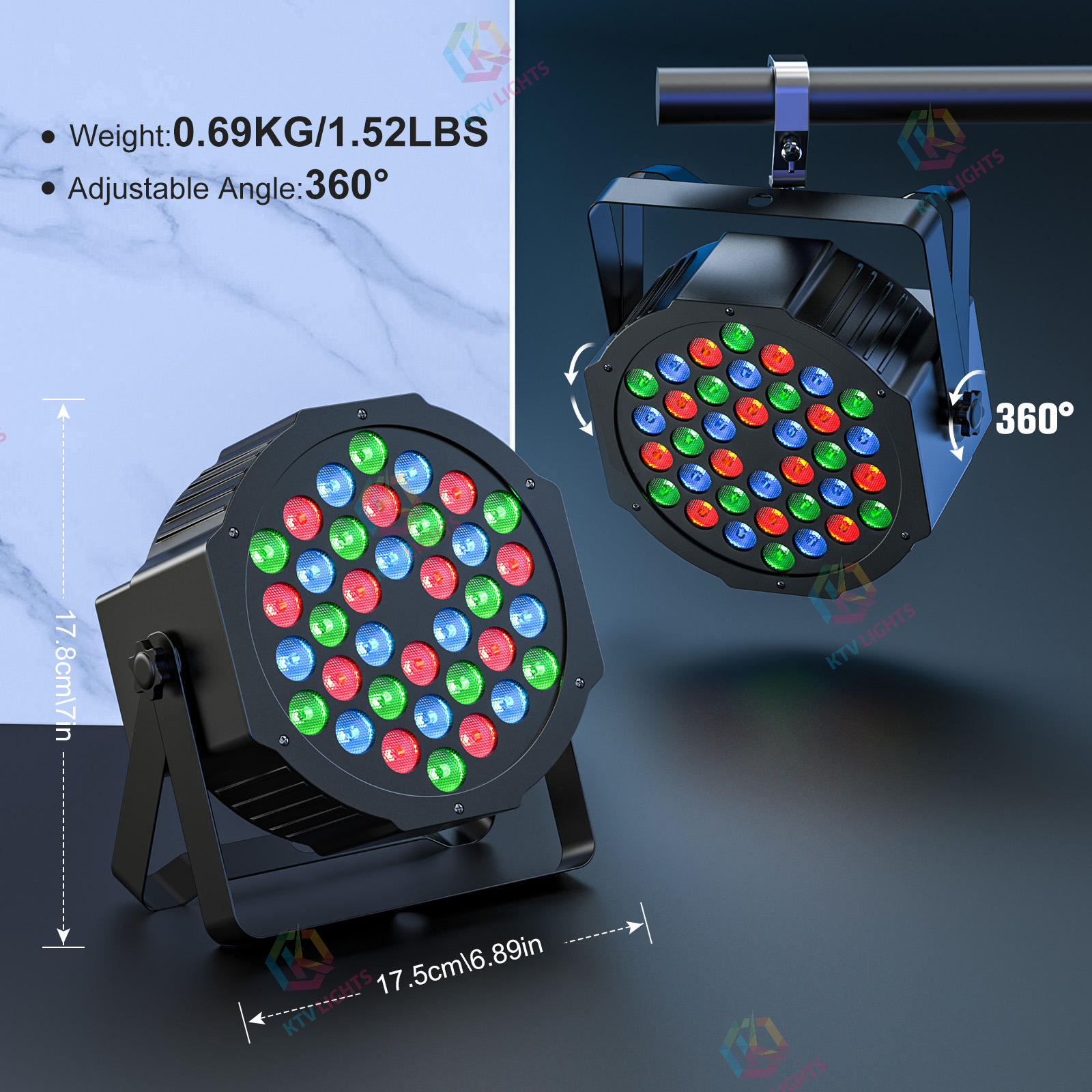36-LED RGB Par Light DMX Stage Light-P57