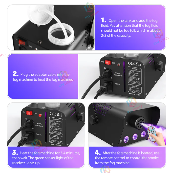 500W RGB Remote Control Smoke Machine-Y6