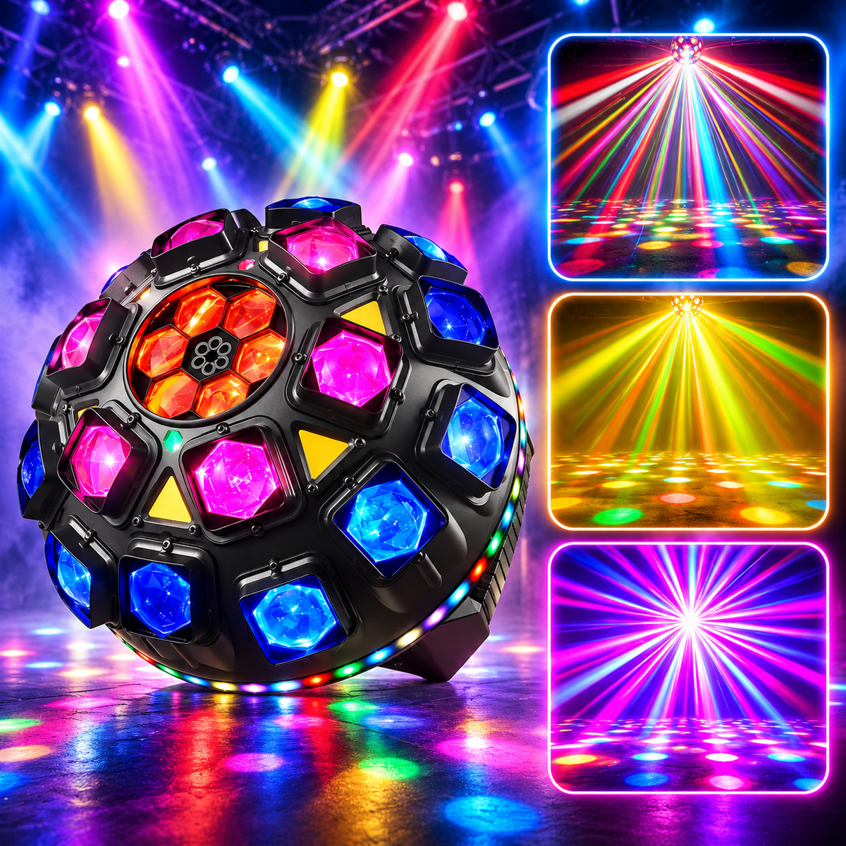 KTVLIGHTS 150W Rotating Magic Ball RGBW Laser DJ Stage Light-E112