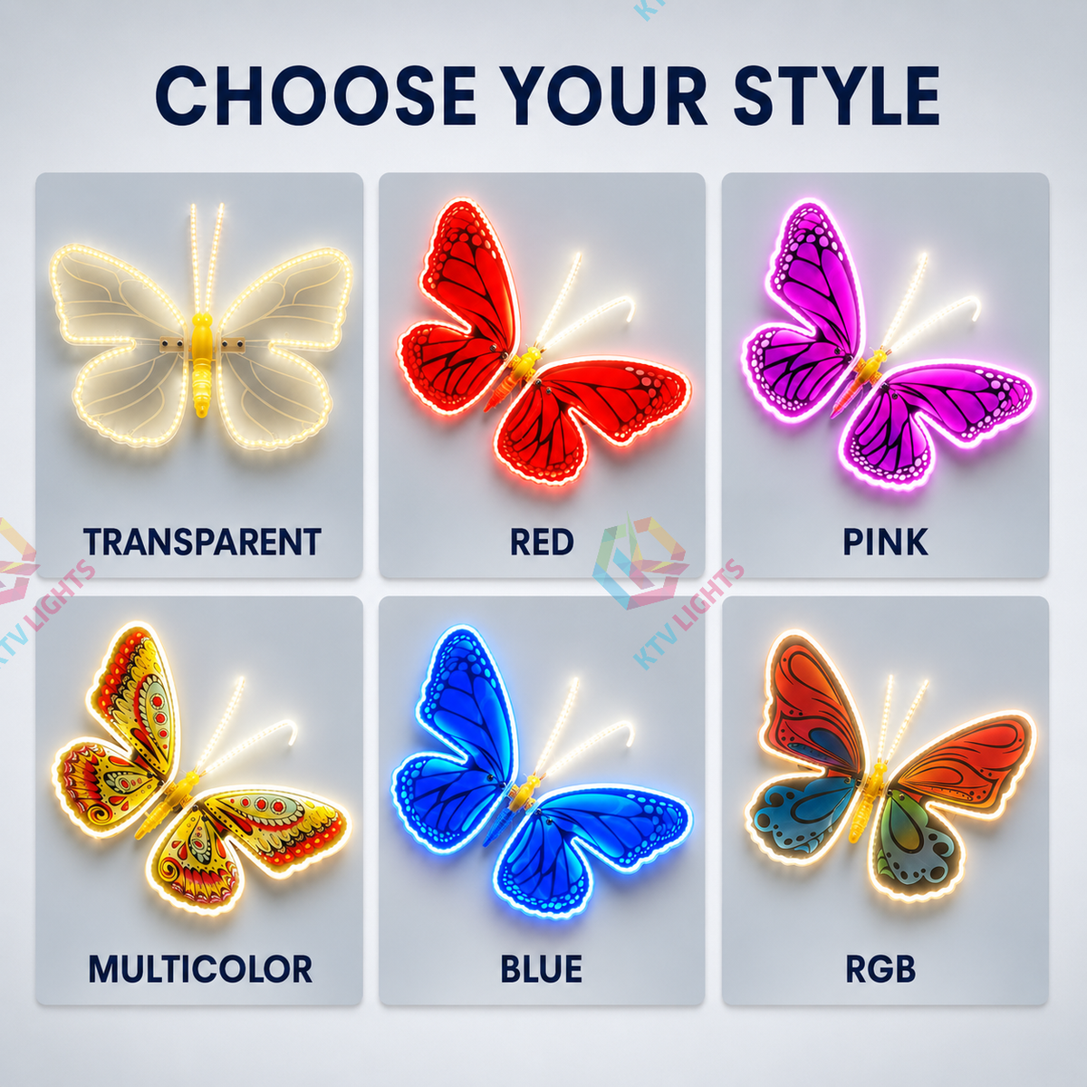 KTVLIGHTS 3D LED Butterfly Lights with Moving Wings for Garden