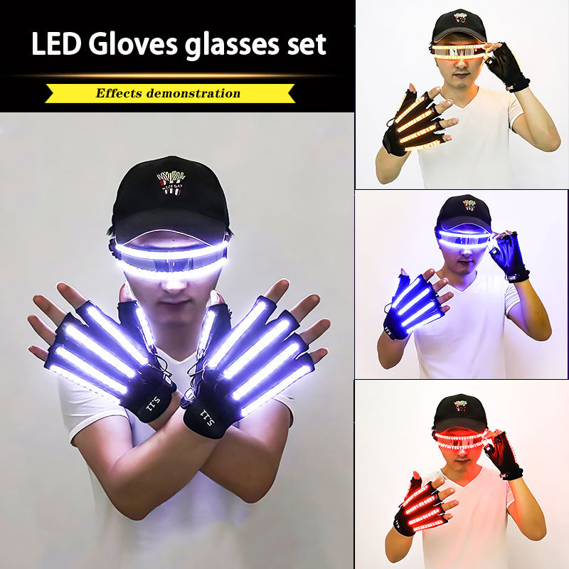 LED Gloves glasses set-M44