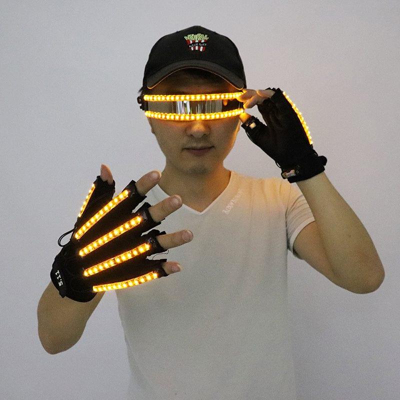 LED Gloves glasses set - Ktvlights