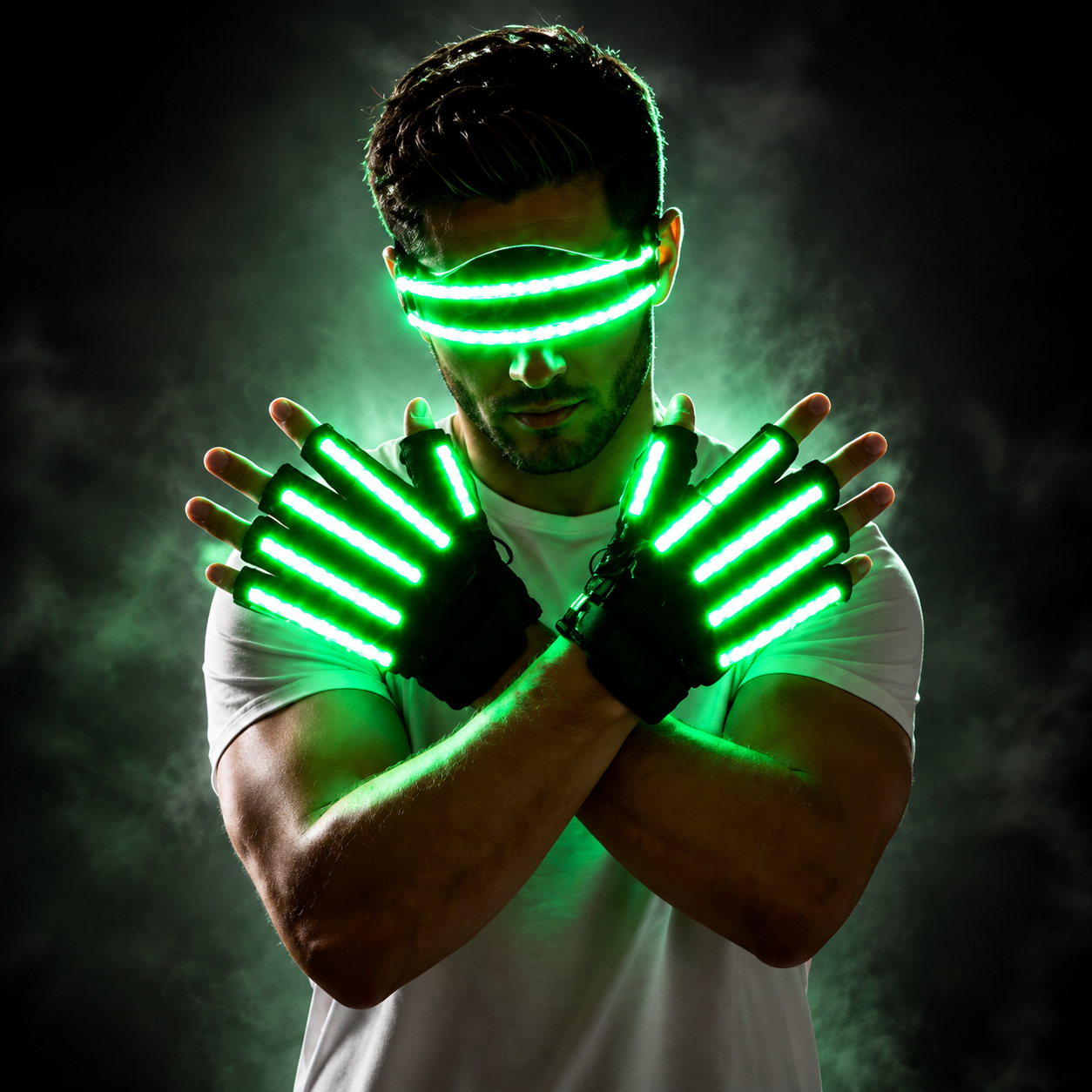 KTVLIGHTS LED Gloves & Glow Glasses for Rave Party Events-M44
