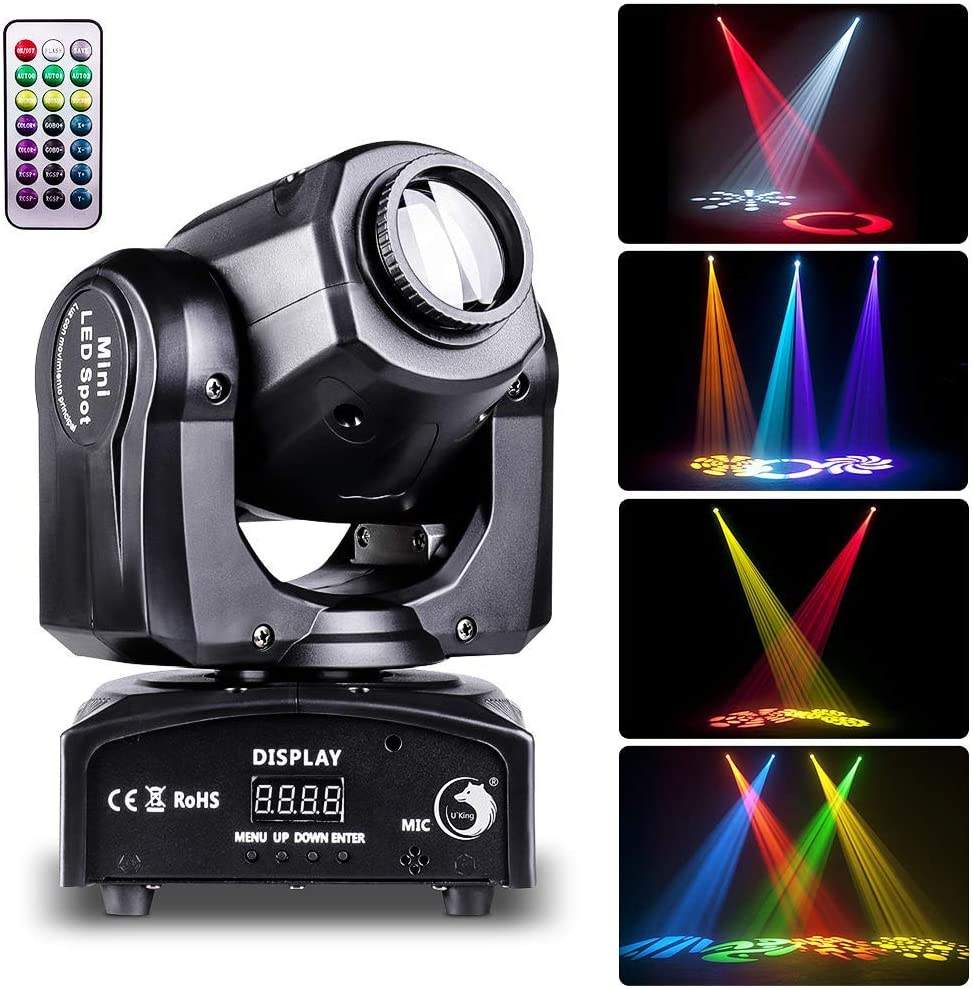 50W 8 Gobos 8 Colors Remote Control LED Moving Headlight-E27
