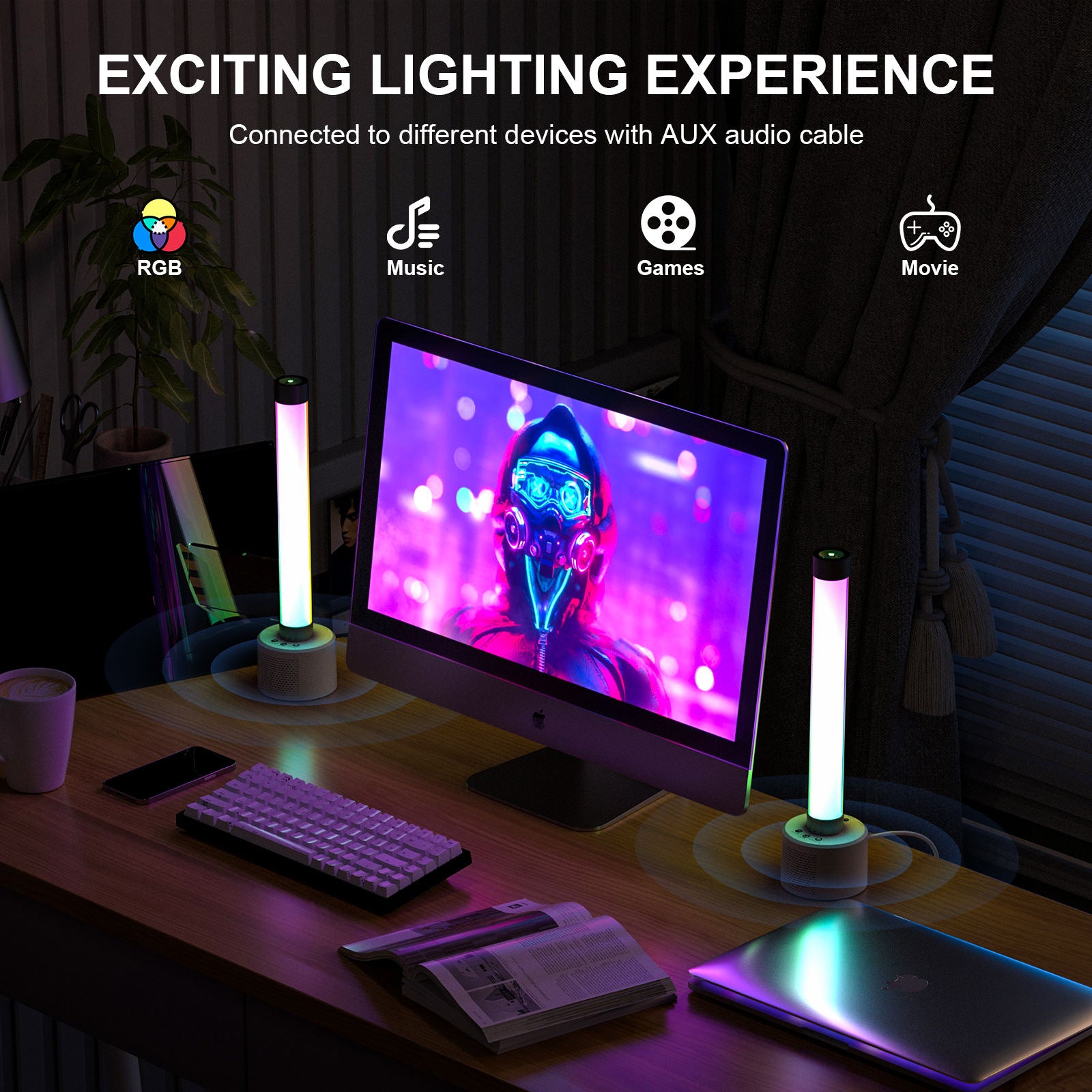10W RGBW LED Audio Mood Light-P43
