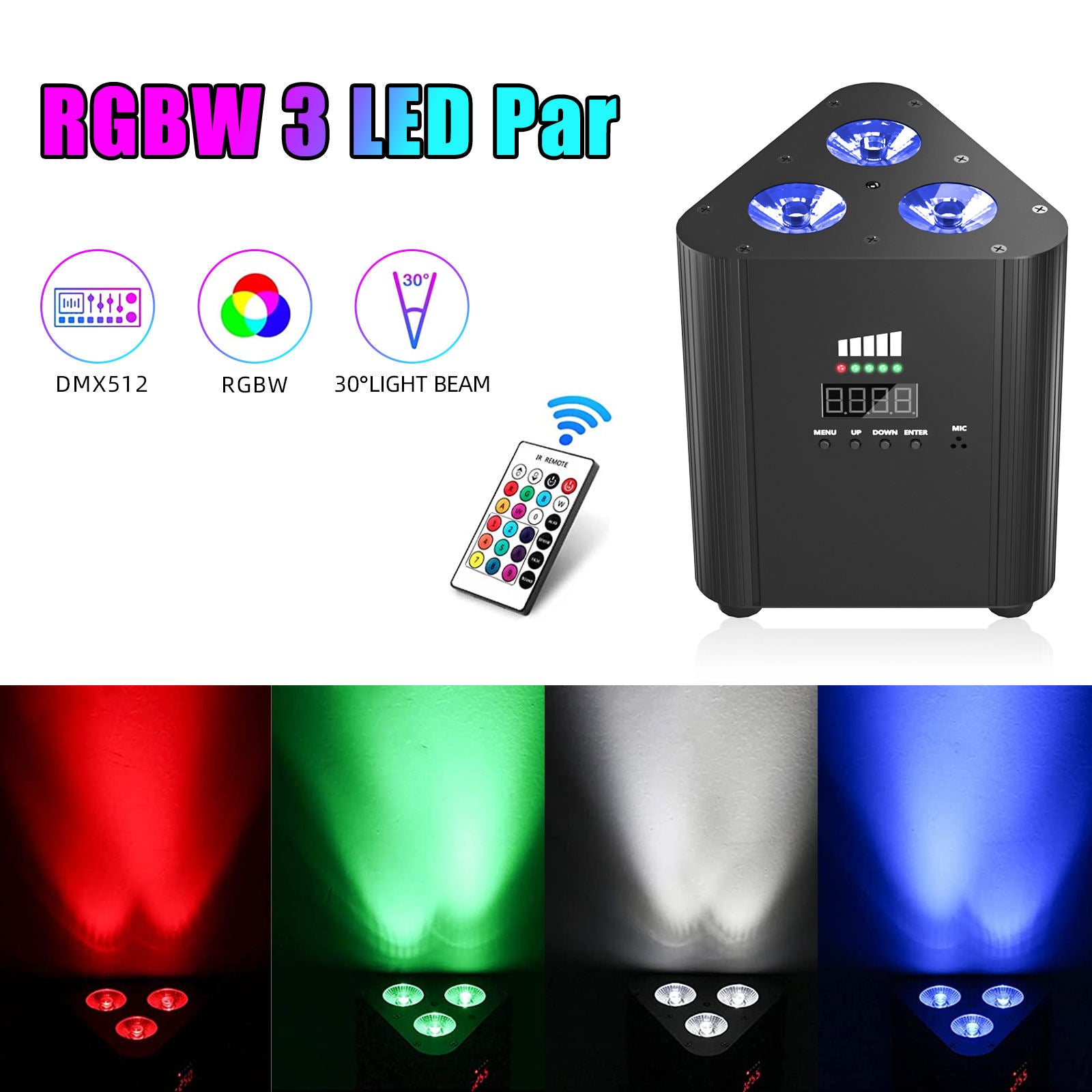 3PCS RGBW 4In1 with battery light wall washer light-P42