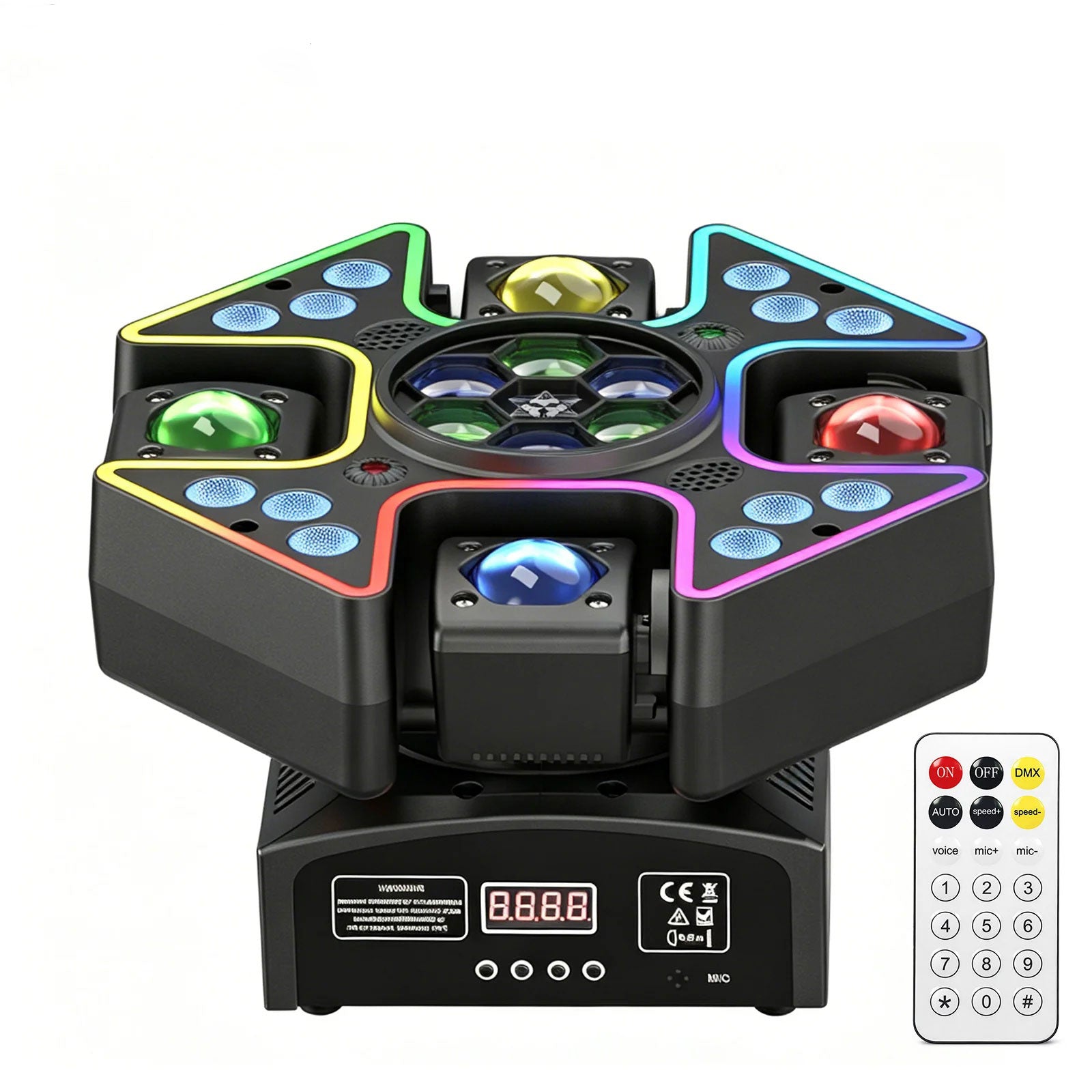 4-Arm RGBW Beam Moving Head DJ Stage Light DMX Party- E79