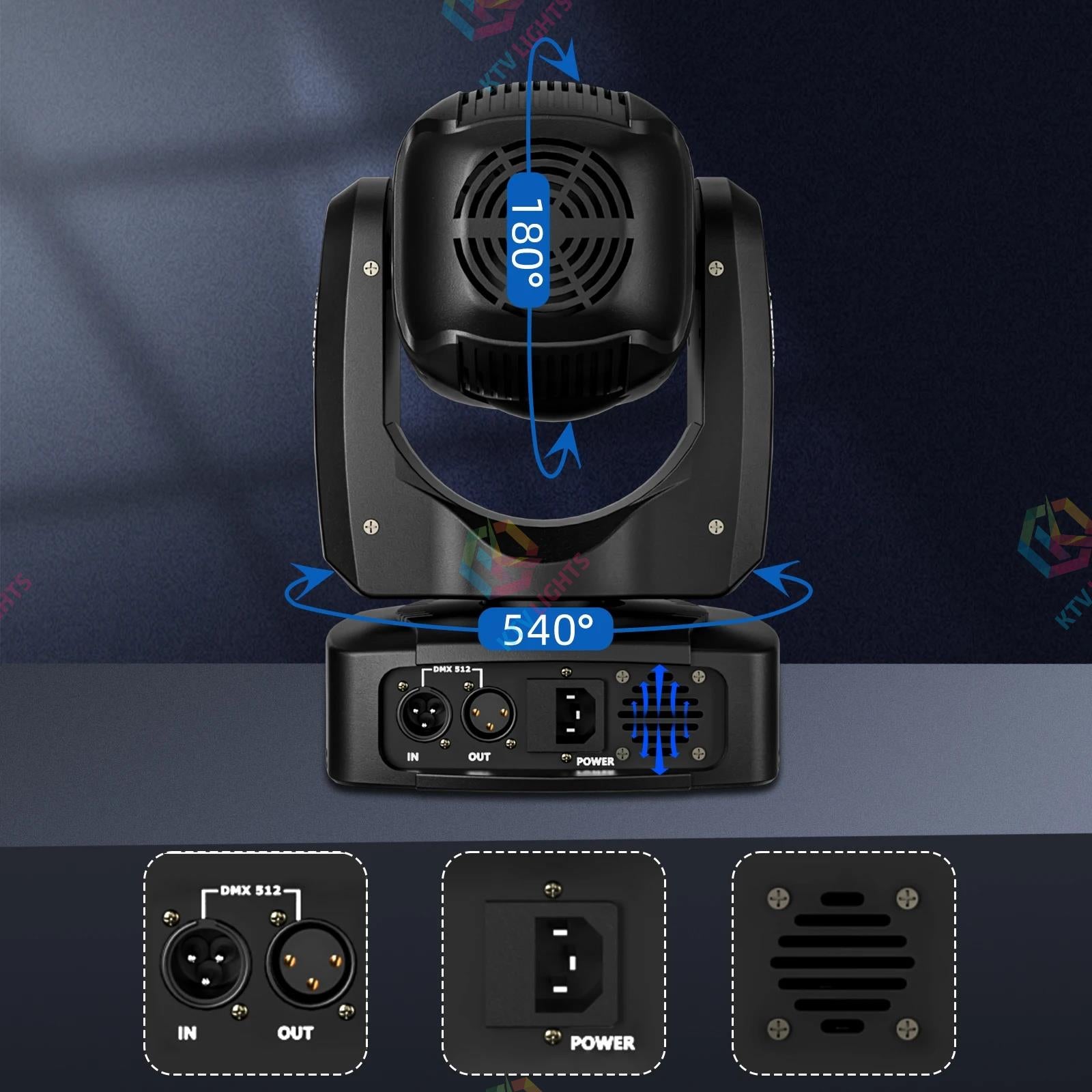 150W RGBW DMX Moving Head Stage Light for DJ Disco Wedding- E80