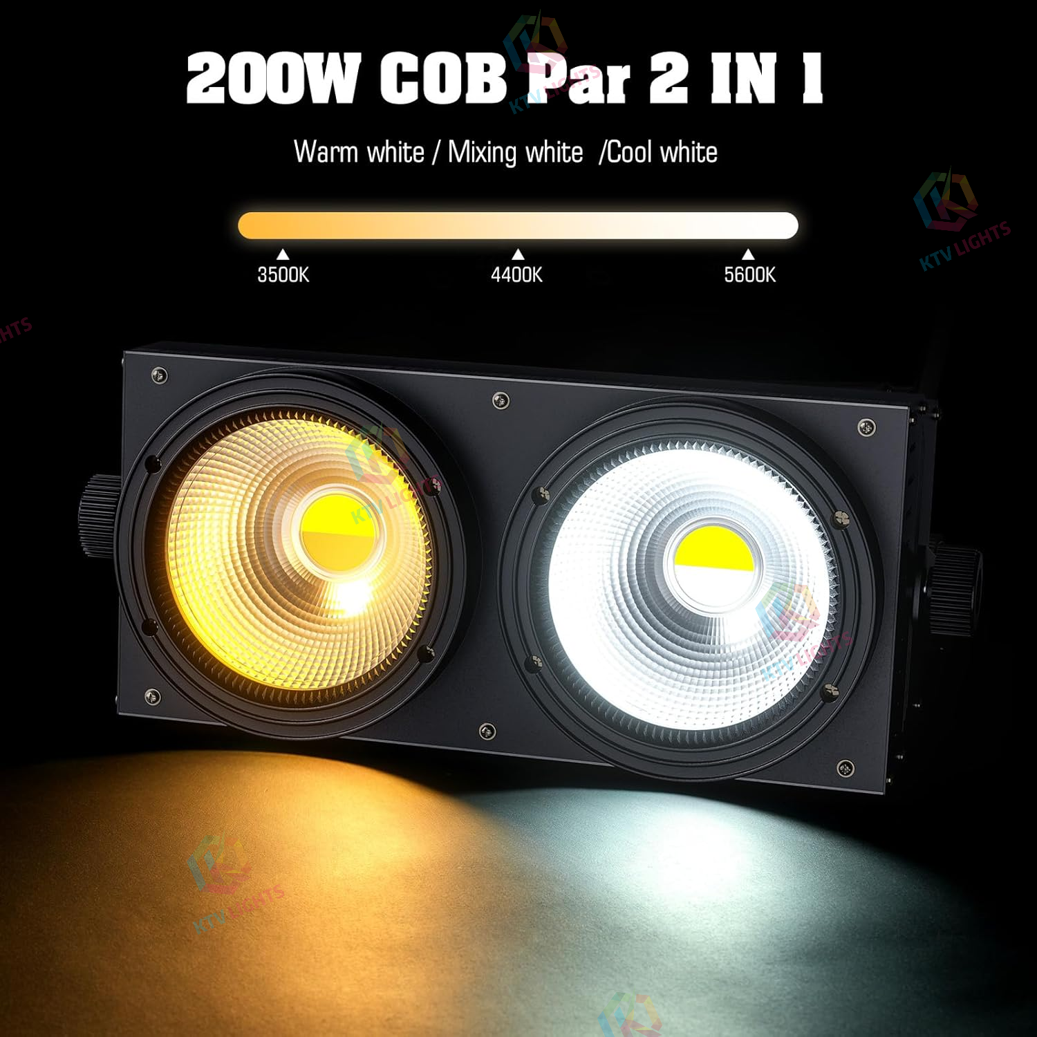 200W COB DMX Voice-Controlled LED Par Light - P67