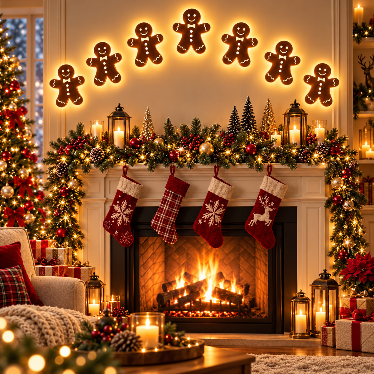 KTVLIGHTS Lighted Reindeer Christmas Wall Decor-M65