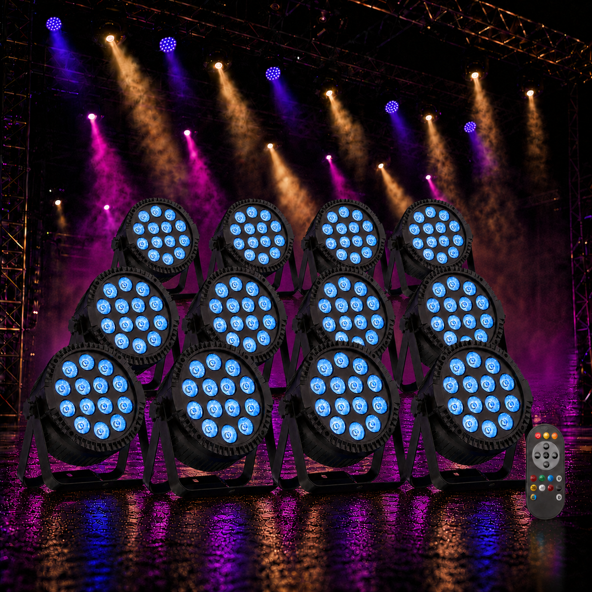 KTVLIGHTS 80W RGBW 4-in-1 LED PAR Stage Light-P2