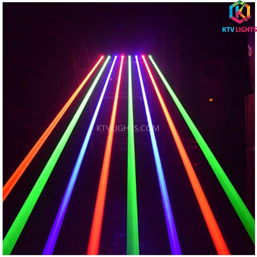 Ośmiootworowa skaningowa lampa laserowa RGB Światło sceniczne DMX-B4