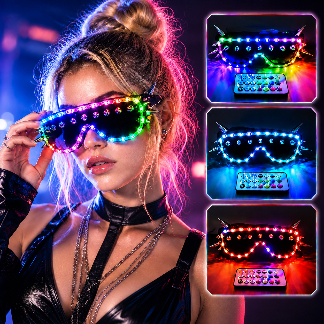 KTVLIGHTS LED Glasses for Rave Parties, Dancing & Festivals -M18