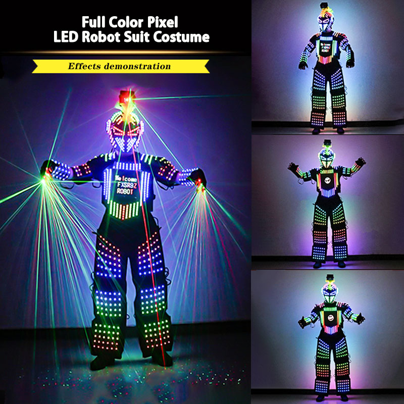 Full Color Pixel LED Robot Suit Costume-M23