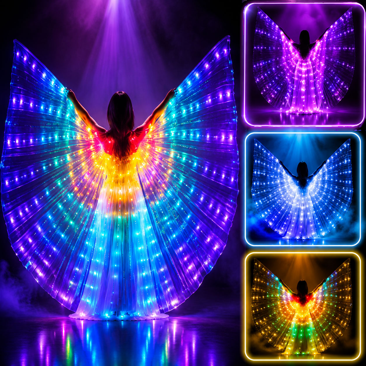KTVLIGHTS Glow Like A Goddess With LED Dance Wings-M37