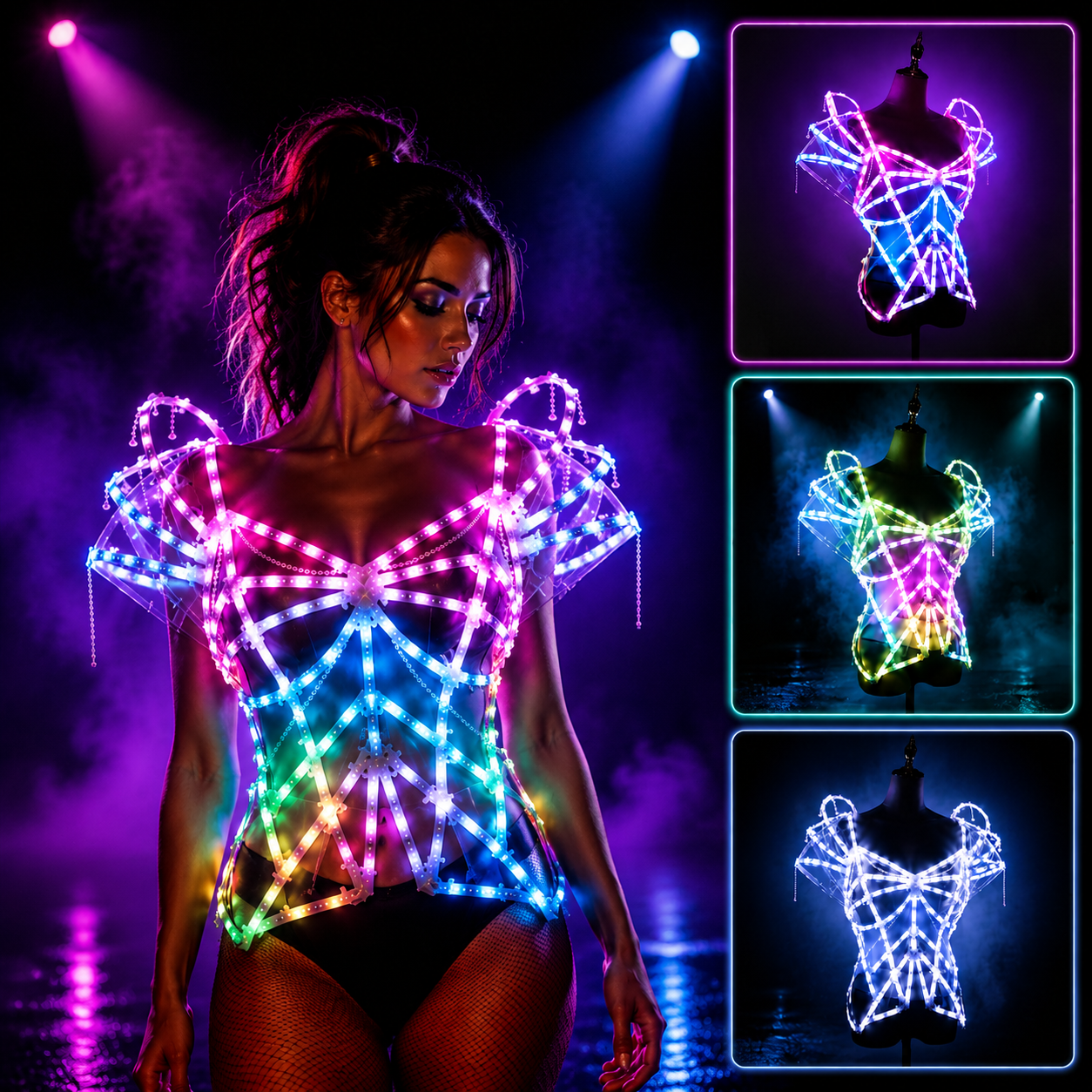 KTVLIGHTS  Smart Pixel LED Clothing for DJ Shows & Rave Parties-M47