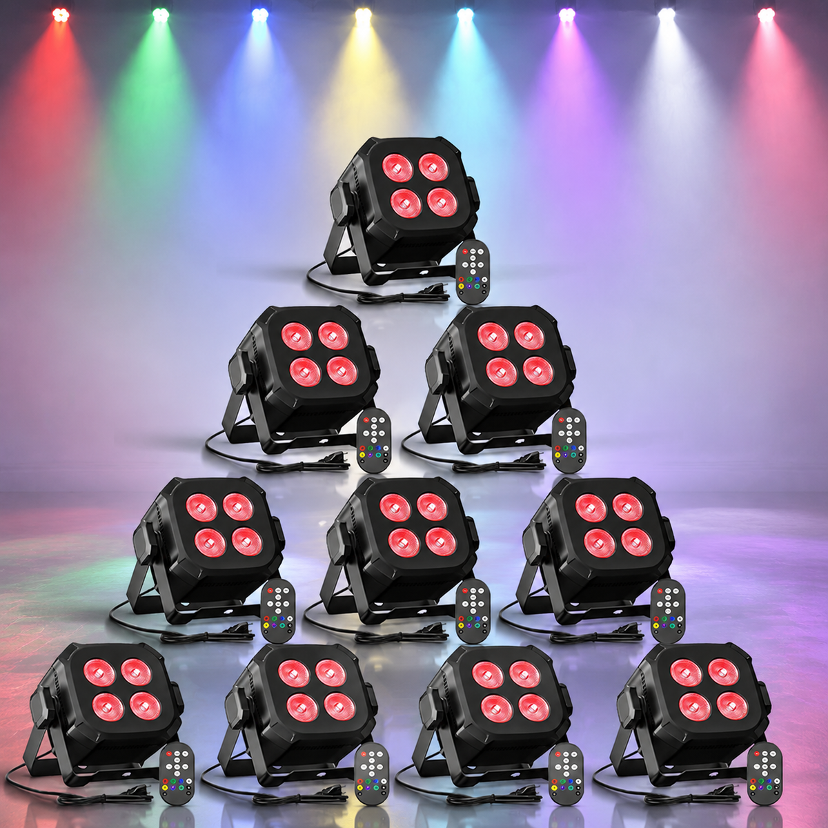 KTVLIGHTS 4x8W RGBW 4-in-1 LED PAR Stage Light-P37