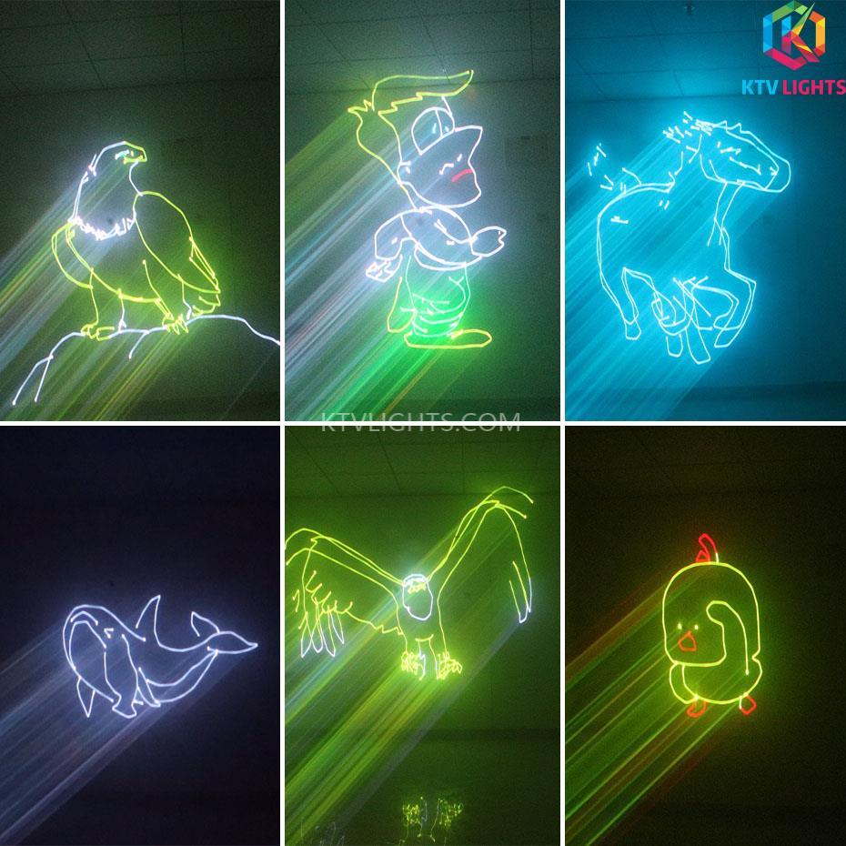 2w RGB animeret laserlys- ILDA DMX scenelys-A11