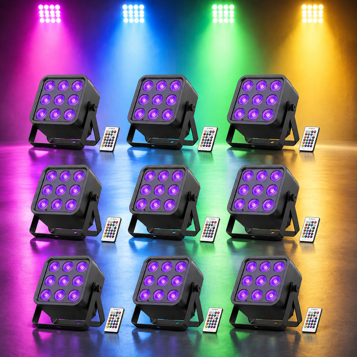 KTVLIGHTS 54W RGBWA+UV 6-in-1 DMX Rechargeable Stage Light-P25