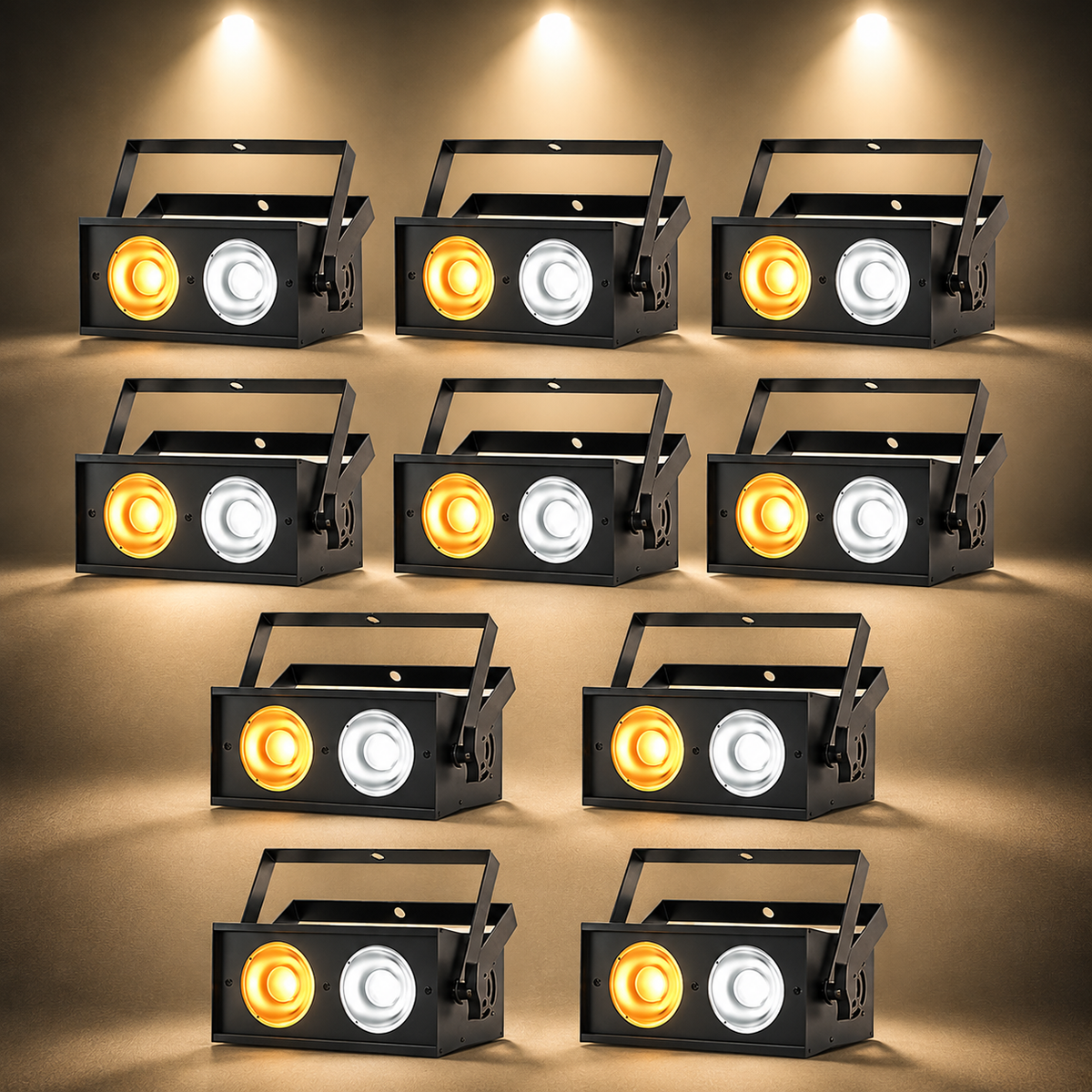 KTVLIGHTS 2x50W 2-in-1 Strobe Stage Light-P31