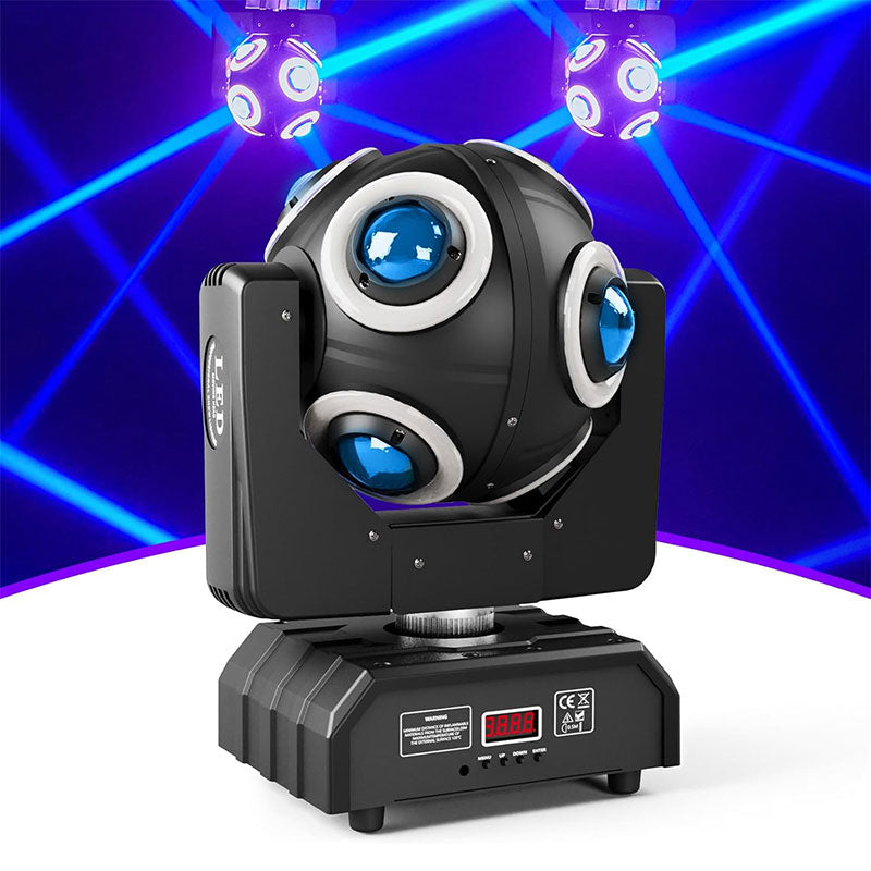 150W 8-LED RGBW 360° Rotating Moving Head Light-E65