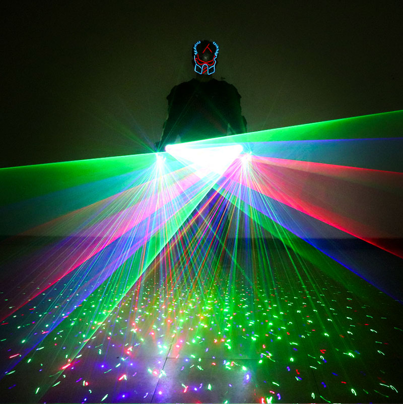 2-in-1 Party Performance Laser Gloves Set-M9