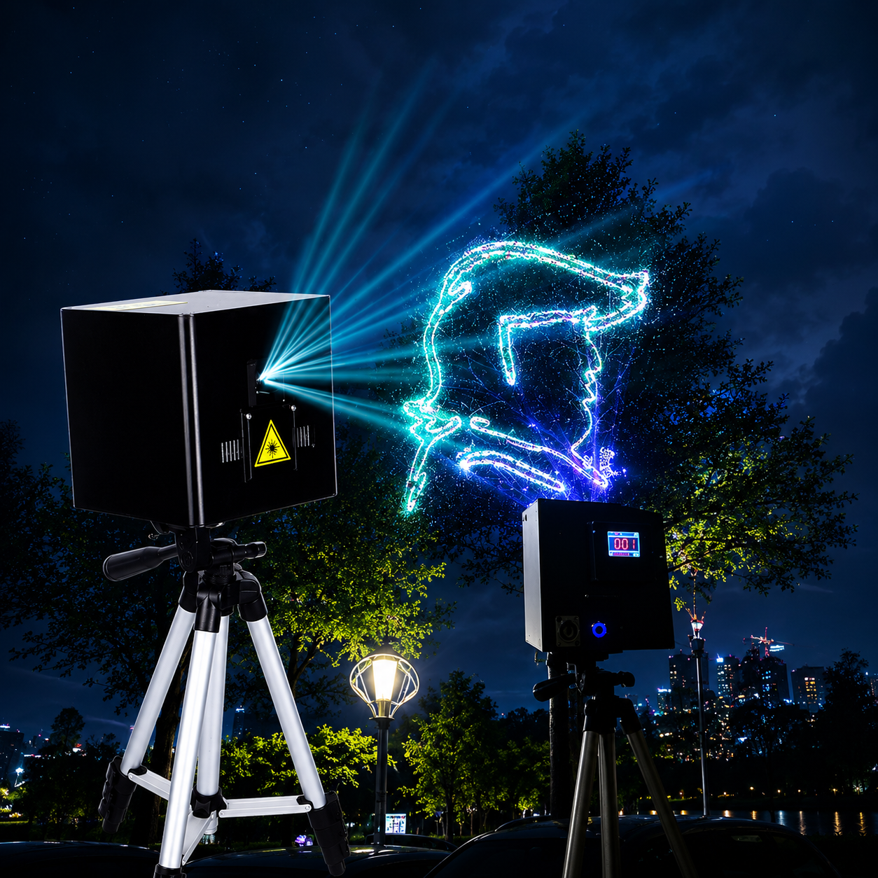 Rechargeable APP-Controlled Laser Projector with Flight Case-A9