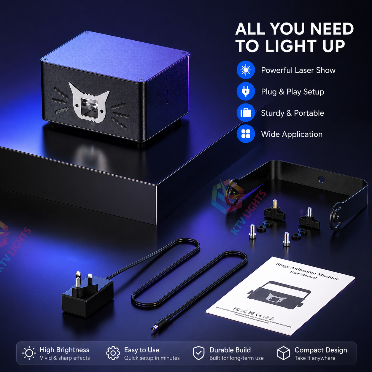 Rechargeable 3D Animation App Laser Light - A34