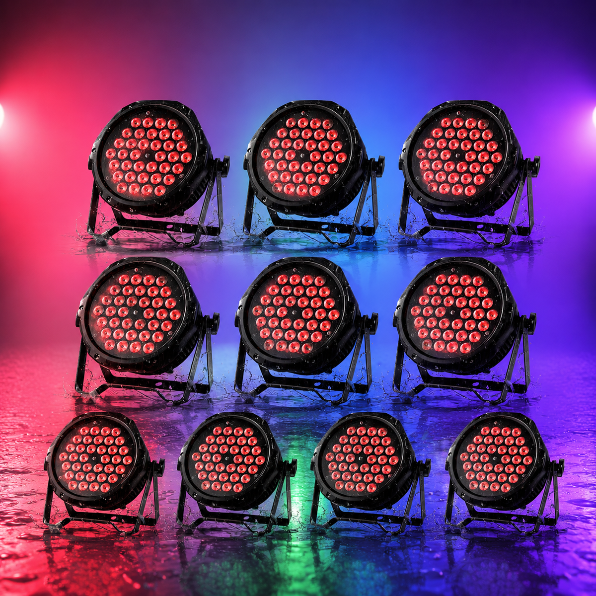 KTVLIGHTS 36-LED RGB 3-in-1 IP65 Waterproof PAR Light-P24