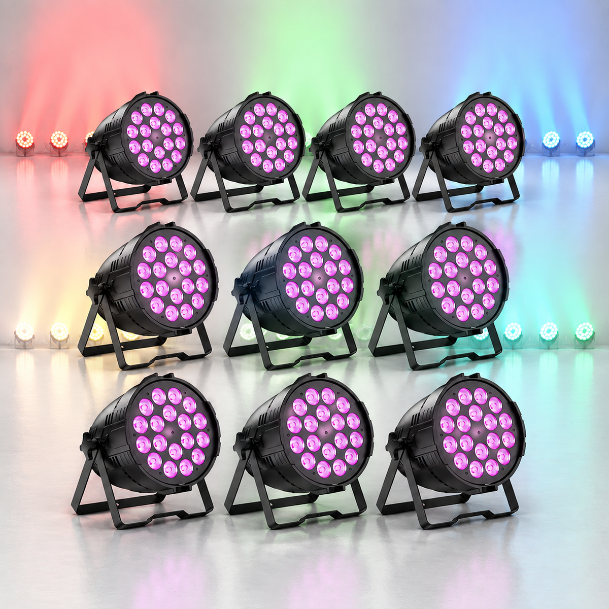 KTVLIGHTS 18x10W RGBW 4-in-1 LED Wash PAR Light-P21